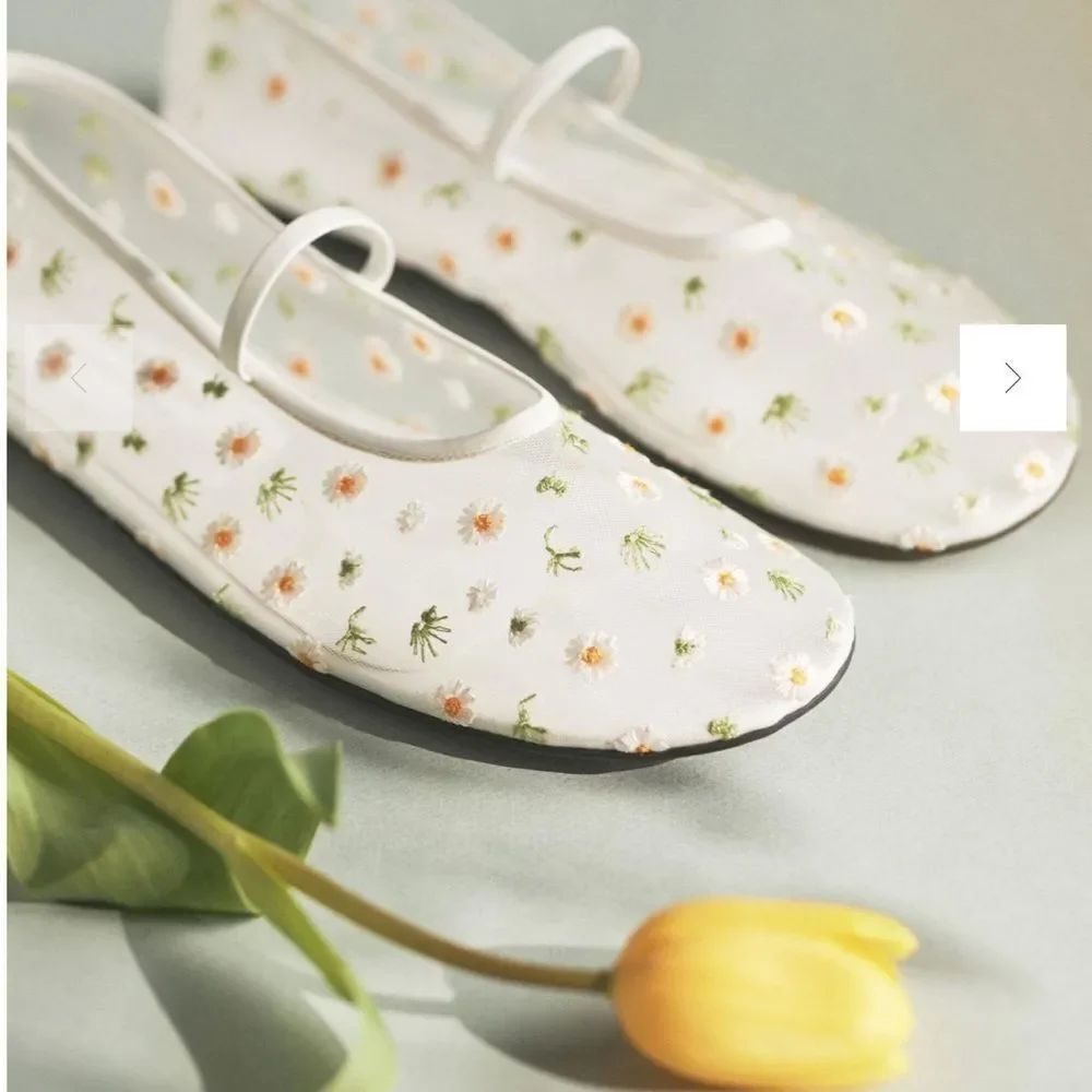 Jeffrey Campbell  Floral Mesh Flats